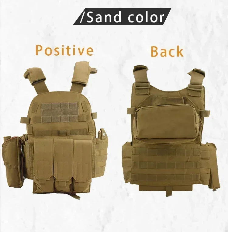 Military Tactical Vest Body Armor Combat Army CS Gear Hunting Plate Carrier Airsoft Accessories Wargame Pouch Molle Vest