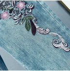 Y2k Jeans Trend Spring Summer Fashion All-match Lace Splicing Denim Straight Pants Blue Jeans for Women Streetwear Wide Leg New