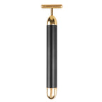 24K Gold Roller Vibrating Facial Massager Slimming Facial Skin Beauty Pulse Firming Face Massage Lift Tightening Wrinkle Bar
