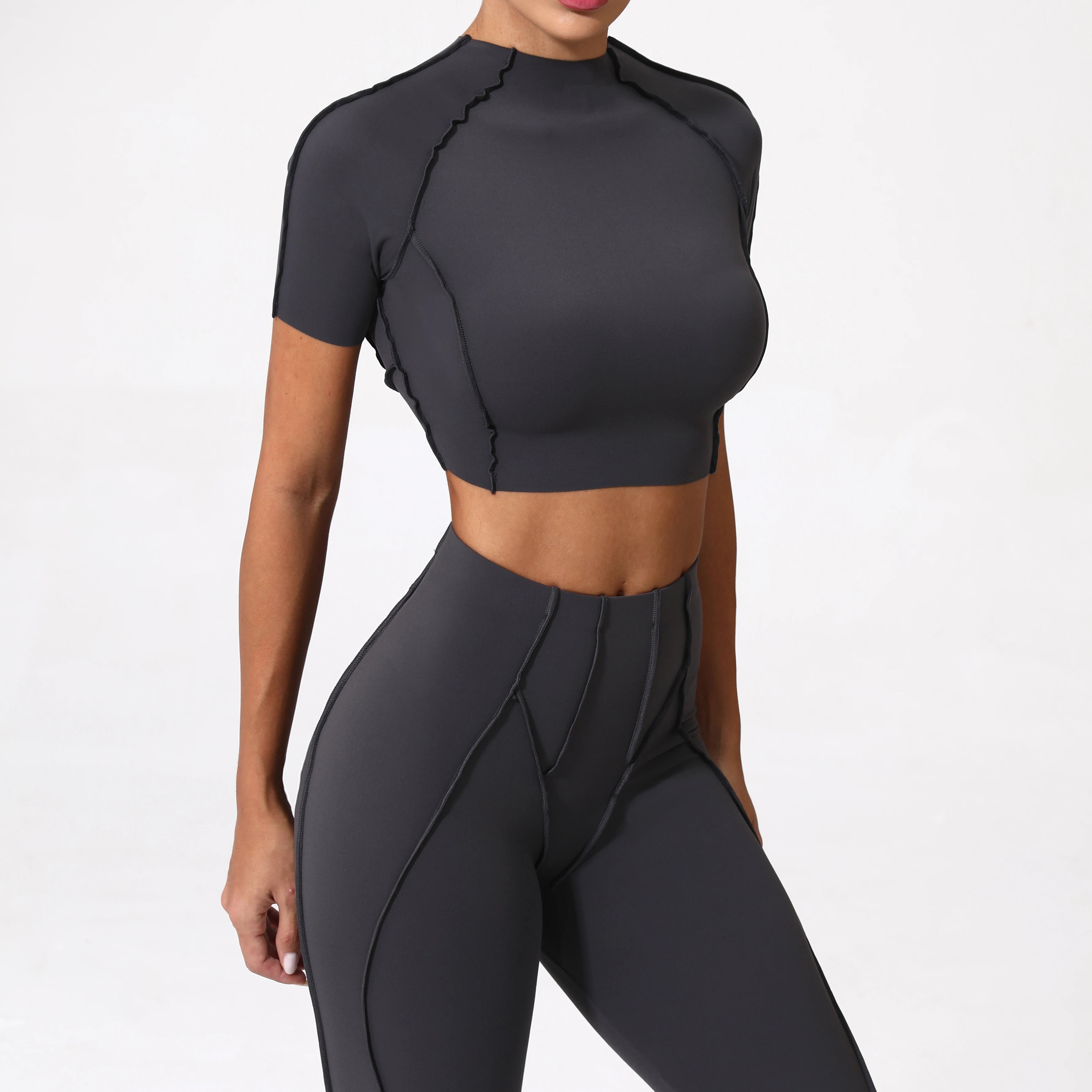 Women Yoga Top No Padded Sport T Shirts Fitness Clothes Short Sleeve Yoga Shirt Gym Top Running Active Wear Sport Tops