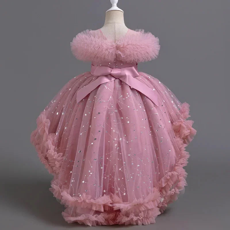 Fashion Flower Girl Dresses for Weddings Sleeveless Lace Kids Dresses for Girls Summer Children Girls Party Dresses 3-12 Years Secondary image