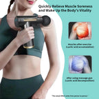 Mini Portable Handheld Fascia Gun USB Charging Percussion Massage Gun 6 Levels Intensity Noise Reduction Deep Muscle Pain Relief Vibration Massager for Body Neck Back Leg Fitness Slimming Men Women