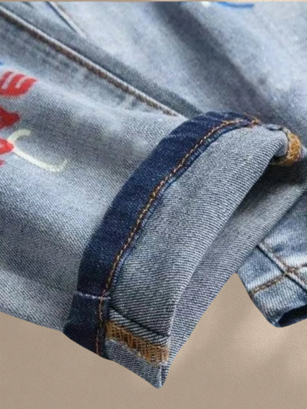 Fashionable Men's Jeans  With Trendy Prints  Highlighting Individuality   Elastic And Breathable Fabric  Free Shipping