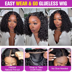 Short Bob Deep Wave Lace Frontal Wig PrePlucked 13x4 13x6 Lace Front Wig Peruvian Curly Human Hair Bob Wigs For Women and Girls
