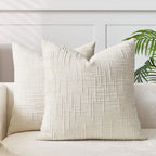 1Pcs Boho Soft Chenille Textured Home Decor Throw Pillow Covers 18x18in Farmhouse Cushion Covers for Spring Summer Fall Winter