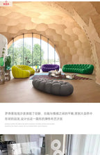 Italian Minimalist French Internet Celebrity Bubble Soccer Cream Styling Sofa Design