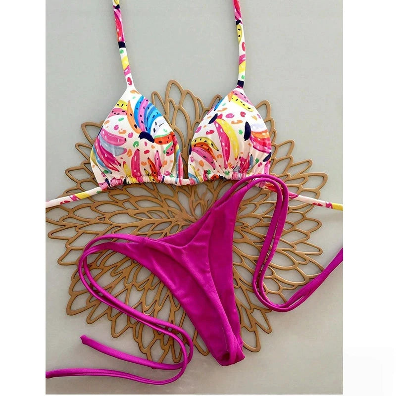 Bikini Print Swimsuit Beach Sexy Ladies Swimwear Seaside Vacation Main image