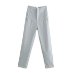 HXAO Fashion Office Wear High waist Pants for Women Formal Pants Office outfits Pencil Trousers Black Pink White Ladies Pants