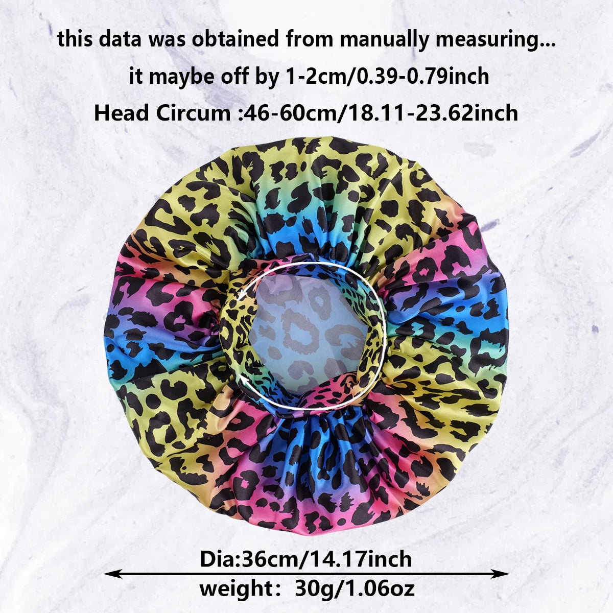 Luxurious Women's Satin Sleep Bonnet All-Over Leopard Print Nightcap for Hair Care And Fashion Style