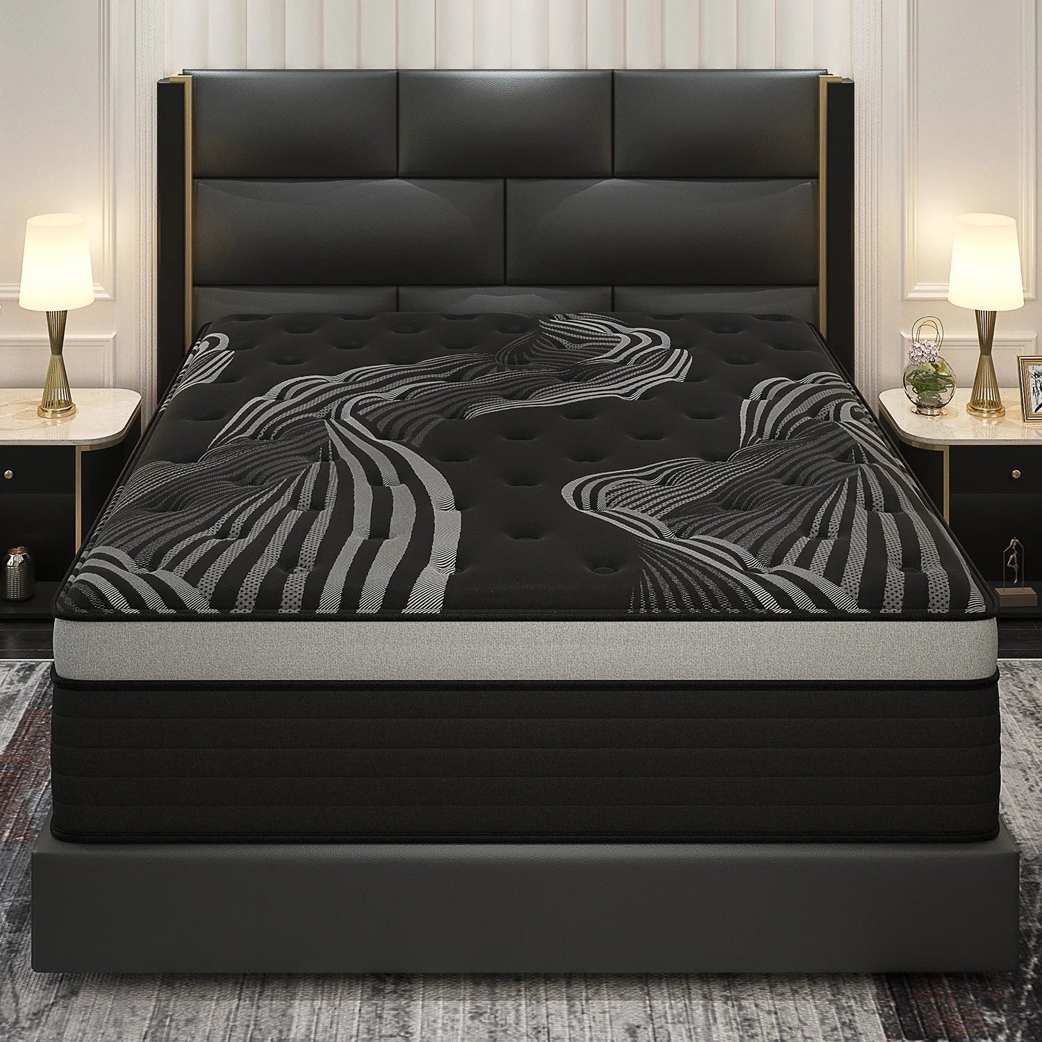 12"14" Gel Memory Foam Hybrid Pocket Spring Mattress Twin Full Queen King Bed Mattress In A Box, Medium Firm Motion Isolation Main image