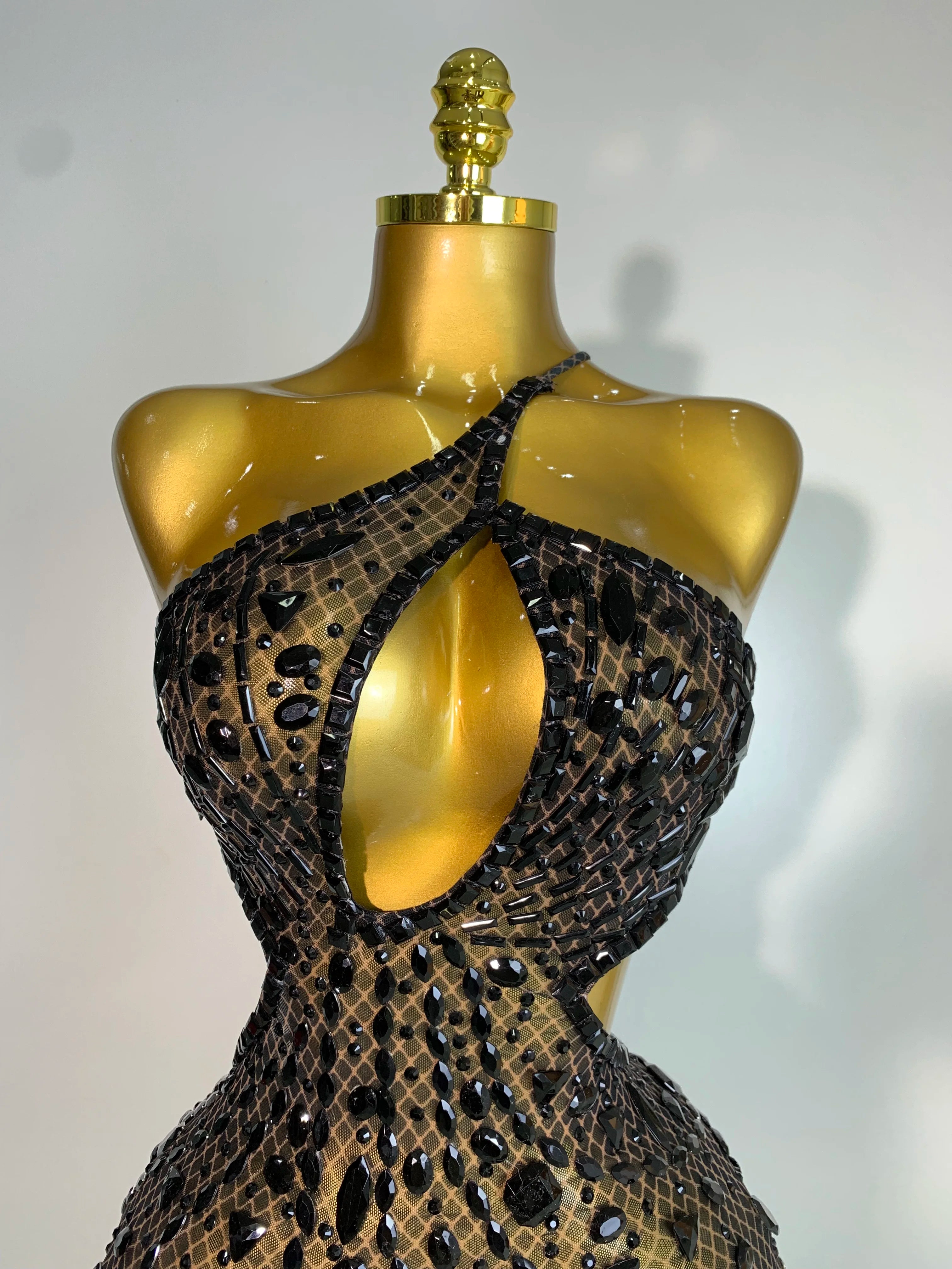 Sexy Sparkly Diamond Backless Short Dress 2026 Women Sleeveless Mesh See Through Evening Birthday Gown Singer Stage Outfit