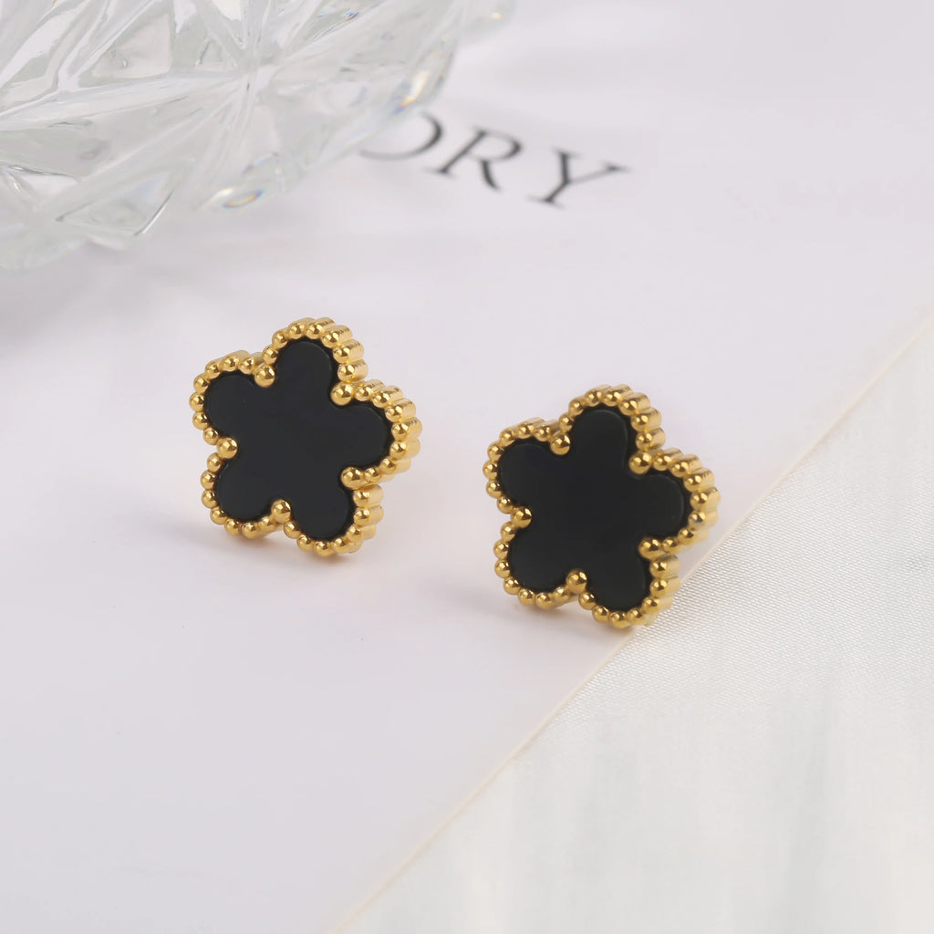 Hot Sale Stainless Steel Laser Five Leaf Flower Petal Adjustable Clover Bracelet Classic for Woman Girl Brand Jewelry Party Gift