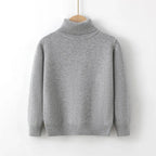 2026 Autumn Winter Children's Cotton Sweater Full Sleeve Turtleneck Knitwear Baby Boys Girls Clothing Warm Soft Jumper Pullovers