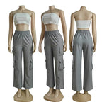 New Straight Cargo Pants Women High Waist Baggy Trousers Casual Wide Leg Slim Vintage Y2K Streetwear Pocket Fashion Casual Pants