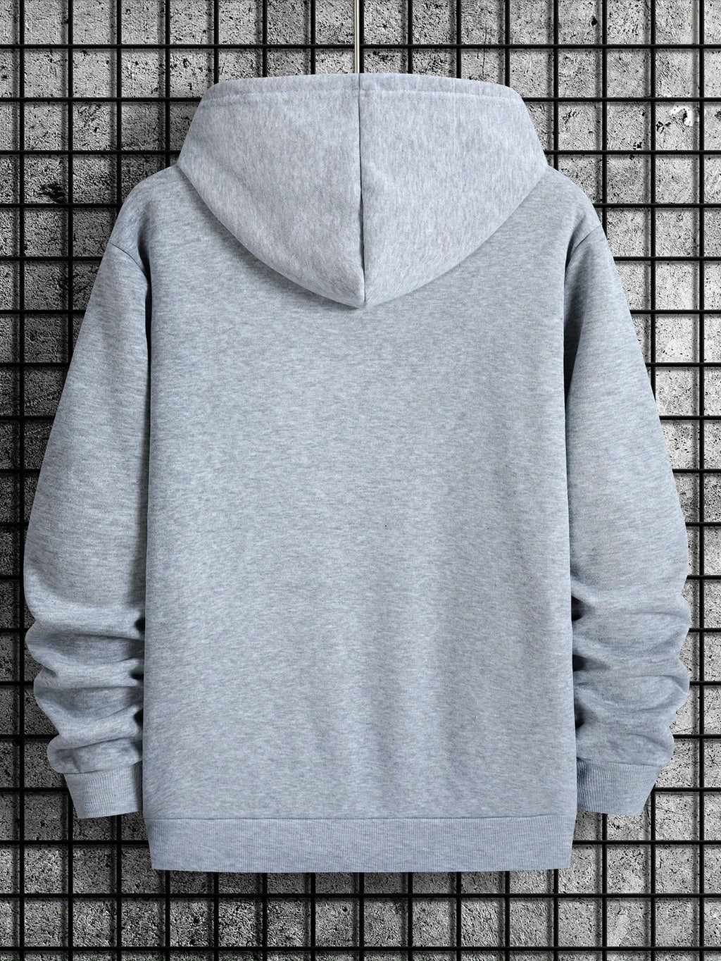 Men's autumn and winter casual fashion loose and comfortable letter print long sleeved hooded sweatshirt warm pullover