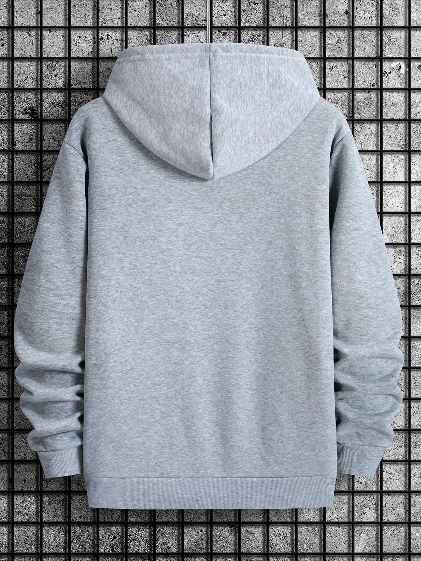 Men's autumn and winter casual fashion loose and comfortable letter print long sleeved hooded sweatshirt warm pullover