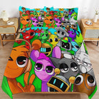 Sprunki Bedding Set 3D Printed Anime Game Skin-Friendly Suitable for Bedroom Duvet Cover Set With Pillowcases Kids Home Textile