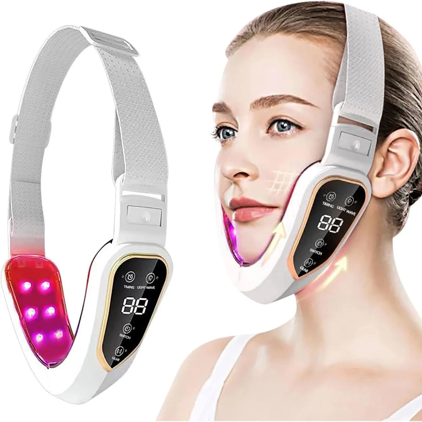 Facial Lifting Massager 12 Gears Electric Facial Massager V-line Face Lifting Slimming Vibration Device Home Use Beauty Tool Main image