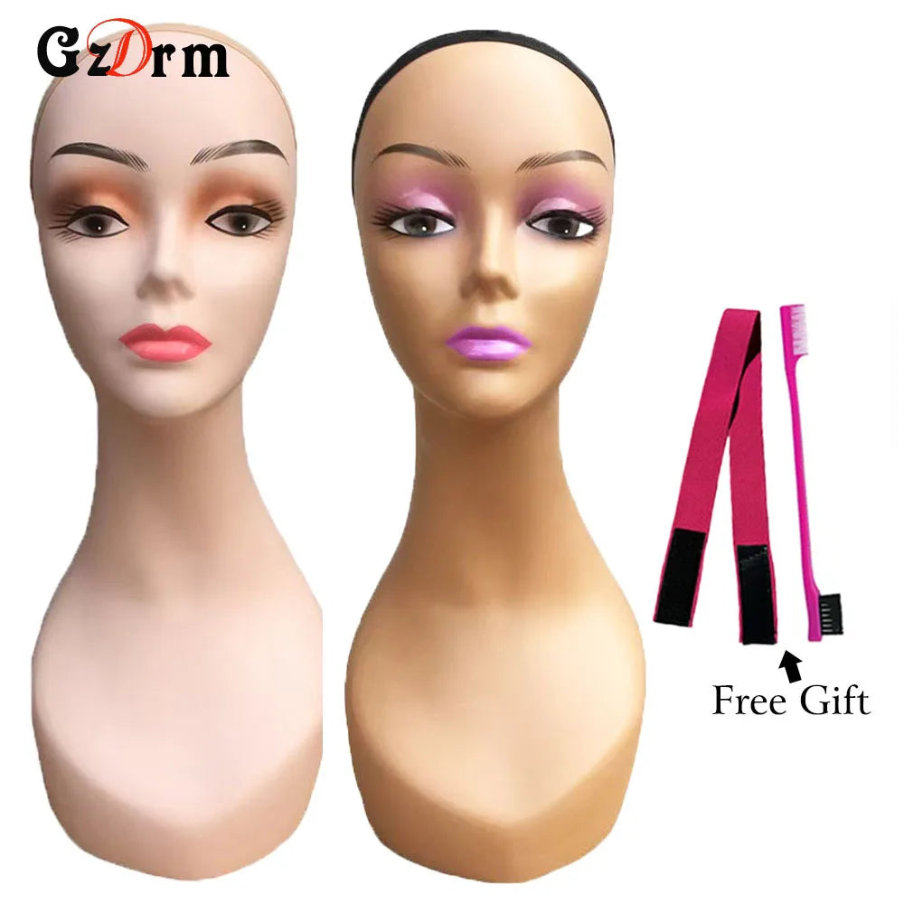 Plastic Mannequin Model Head for Display Wigs  Plastic Mannequin Head For Wig Stand For Wigs Display Making Wigs Manikin Head