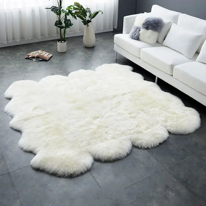 Nordic style Villa living room Tatami Australian wool carpet Pure wool sheepskin Bed blanket mattress 8Sheet stitching