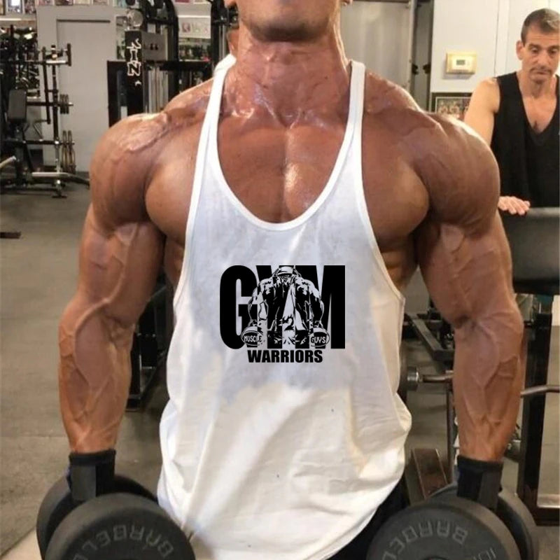Gym Bodybuilding Tank Tops Fashion Y-back Suspenders Vests Cotton Breathable Sleeveless Singlets Mens Fitness Muscle Sport Shirt Main image