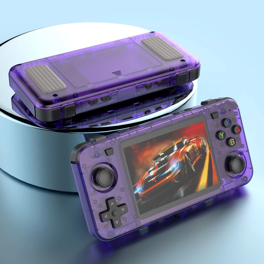 BOYHOM New R36H Handheld Game Console 3.5-inch IPS Screen Linux RK3326 Retro Video Games Player 3000 mAh 64G 10000+ Classic Game