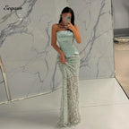 Elegant Dubai Strapless Evening Dress Long Mermaid Women Wedding Party Gown Formal Occasion Dresses Wed Customized 2026