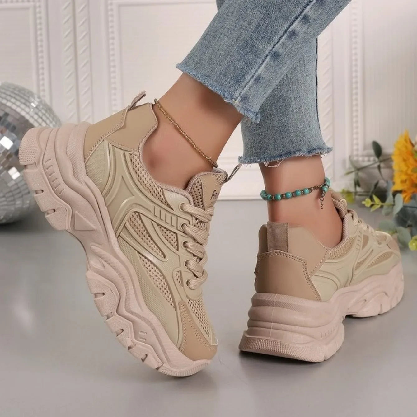 Women Sneakers 2026 New Fashion Chunky Sneakers Women Outdoor Tennis Platform Sports Shoes for Women Lightweight Designer Shoes