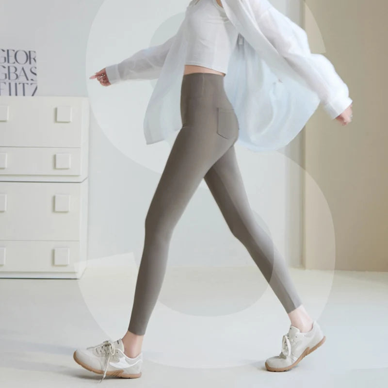 High Waist Pocket Leggings – Slim Fit Yoga Pants
