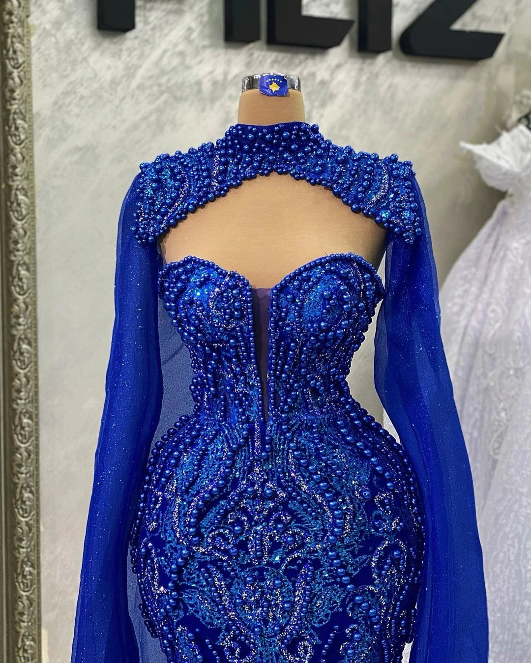 Elegant Beading Prom Dresses with Wraps Customized Sexy Sweetheart Appliques Lace Party Evening Gowns Runway Fashion Prom Wear Secondary image