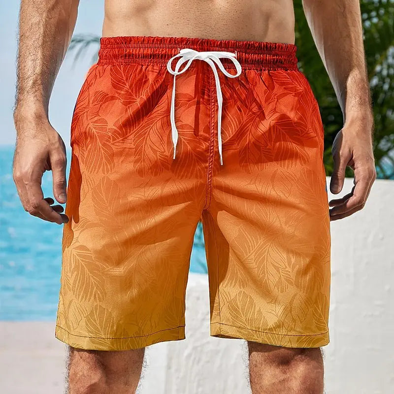 Tropical Plants 3D Print Board Shorts Men Oversized Surfing Drawstring Beach Sports Pants Swimwear Swimsuits Trunks Kid Clothing