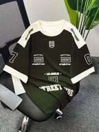 The 2026 summer new men's T-shirt 3D digital printed short-sleeved T-shirt, men's sportswear, Brooklyn racing football T-shirt,
