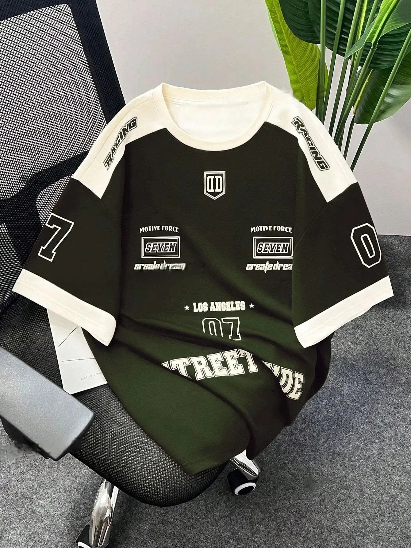 The 2026 summer new men's T-shirt 3D digital printed short-sleeved T-shirt, men's sportswear, Brooklyn racing football T-shirt,