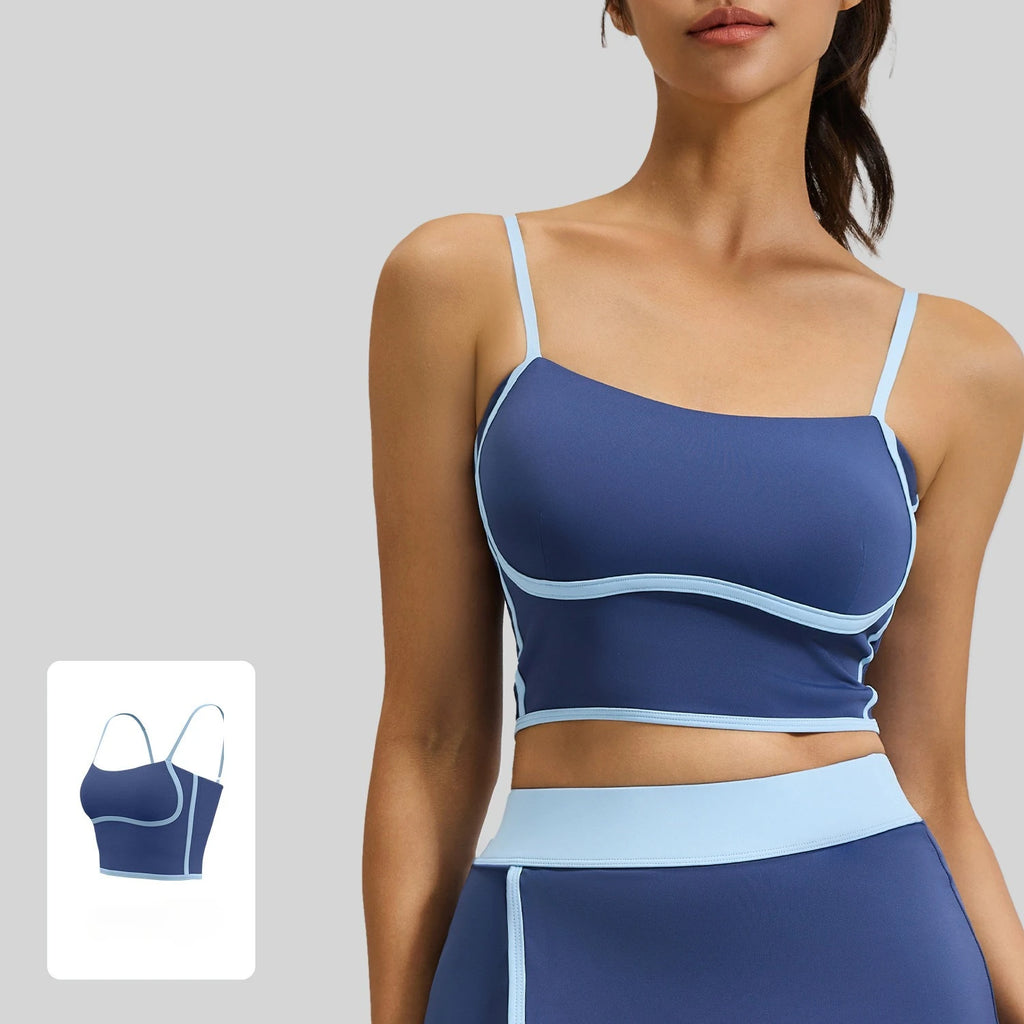 Women's Yoga Sports Bras Padded Gym Top Beauty Back Workout Crop Top Adjustable Shoulder Strap Fitness Bra Tight Yoga Wear