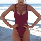 Sexy  Color Women's One-Piece Bikini Swimsuit Cetitive Swimwear No Sve Fixed Chest Pad e Design Z-LAI Brand