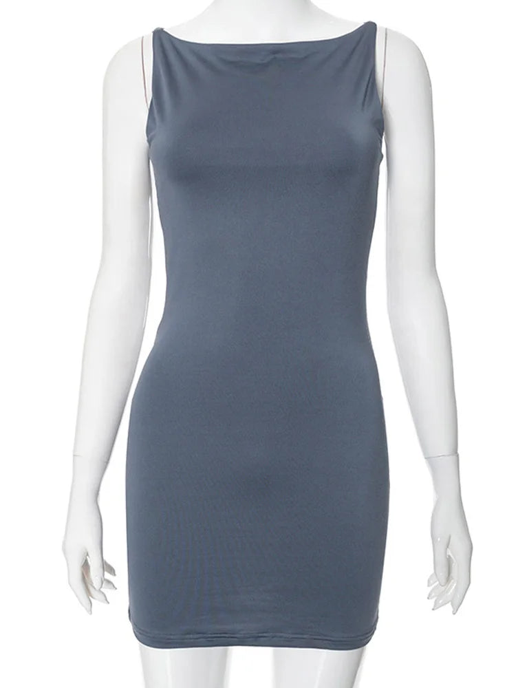 Women's Sleeveless Mini Wrap Dress Y2K Basic Casual Fashion Summer Sexy Elegant Club Party Evening Outfit 2025 Secondary image
