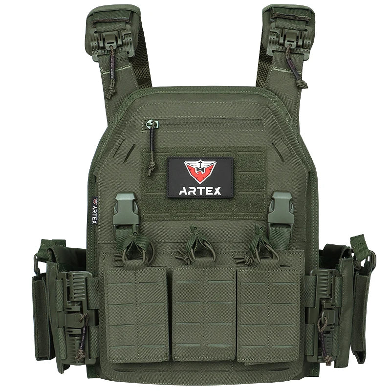Artex New Combat Vest 6094 Quick Detachable Light Laser Cut Tactical Vest Black Gear to Carry Airsoft Carrier Combat equipment