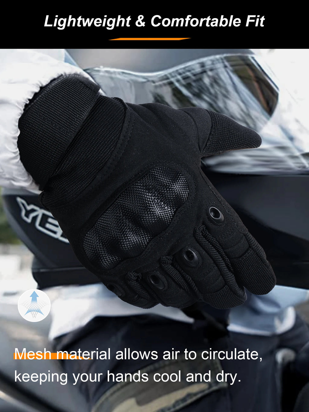 Full Finger Hiking Gloves Touch Screen Anti Slip Outdoor Gloves Breathable Grip Gloves for Hunting Cycling Fishing Camping Sport