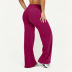 NCLAGEN Straight-Leg Pants Ultra Soft Butter Fabric Women's Mid-Waist Yoga Pants GYM Naked Feel Pilates Running Sport Trousers