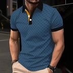 High Quality Men Polo Shirt Stripes Short Sleeve T-shirt Male Breathable Tops Business Turn Down Collar Streetwear Luxury Brand