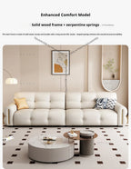 Italian Minimalist Sofa Modern Luxury Living Room Couch Straight Sofa Set Persons Genuine Leather Upholstered Furniture JT40