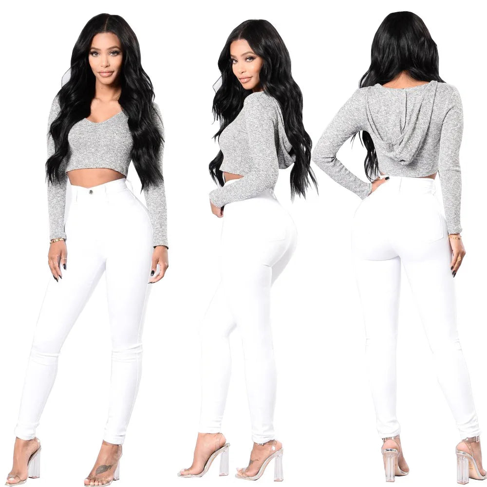 Skinny Jeans Women Pencil Pants Super Stretch Denim Sexy Slim Women Fashion Fashion Waist Retro Commuter