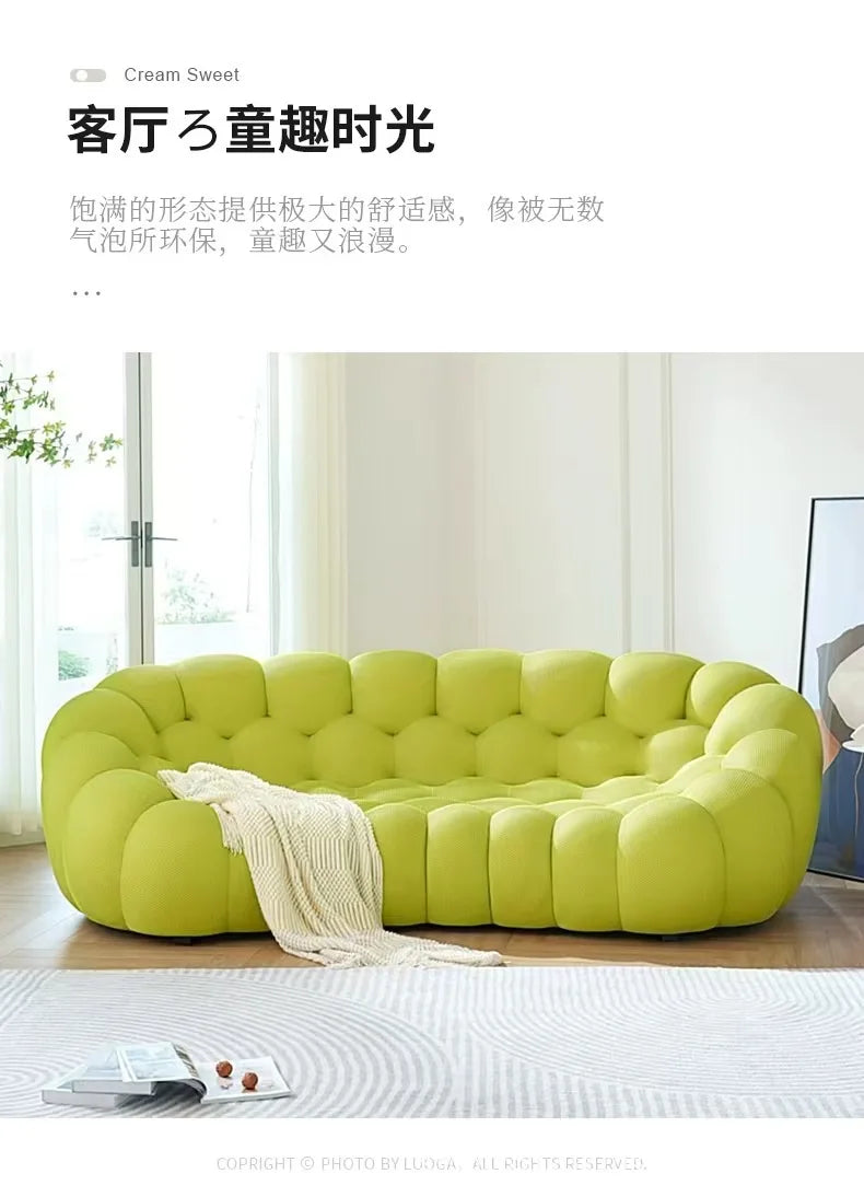 Compressed vacuum cross-border honeycomb pull-point bubble sofa special-shaped hall football three-person lazy sofa