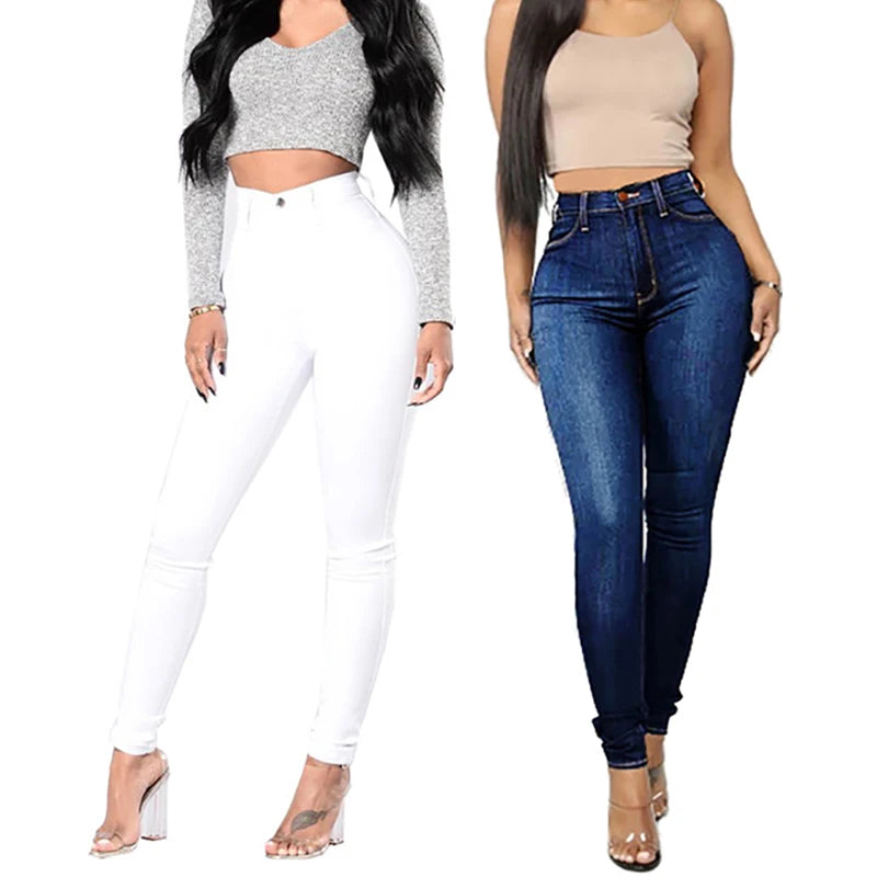 Skinny Jeans Women Pencil Pants Super Stretch Denim Sexy Slim Women Fashion Fashion Waist Retro Commuter