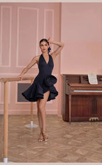 Black Latin Dance Dress for Women Professional Sexy Chacha Dance Competition Dress Adult Party Dresses Stage Outfit 2026 New