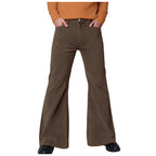 Fall Slim Fit Flared Pants Men Classic Fashion Handsome Long Fittness Trousers Hundred Matching Outdoor Trendy Plush Apparel