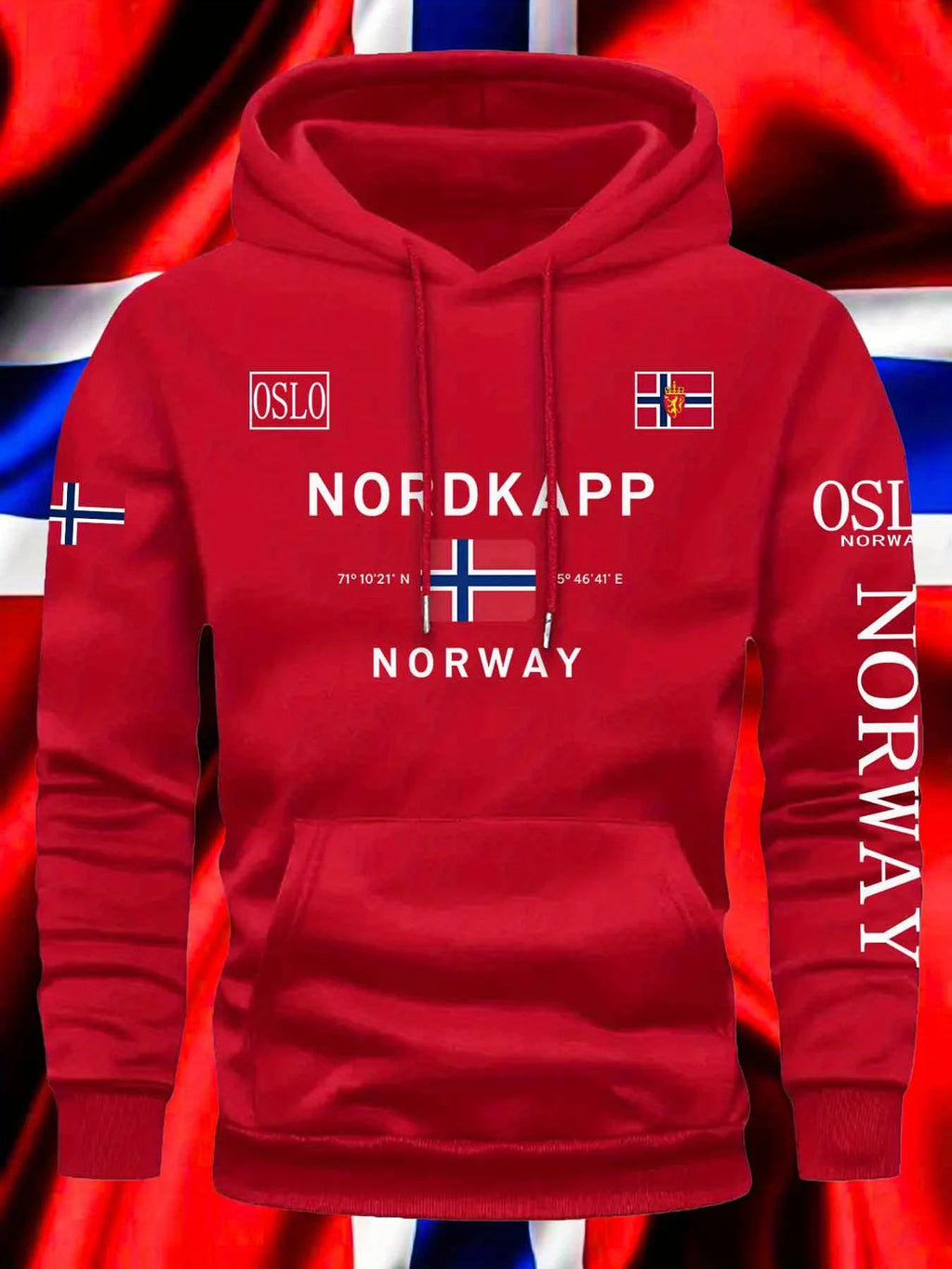 Norway Autumn winter models Men's Fleece windproof Warm 100%Cotton Oversized Hoodie Outdoor Commuter Men's High Elastic top