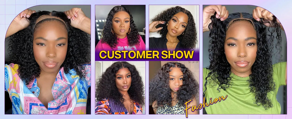 250Density Glueless Short Bob Wig 10 Inch Deep Wave Lace Front Bob Wigs Human Hair 5x5 Glueless Bob Wig Human Hair Ready To Wear