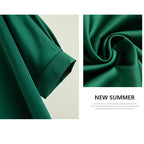 New In Summer Satin Silk Half-Sleeve Tee Tops Basic Solid Women‘s T-Shirt Casual O-neck Thin Shirts Ladies Loose Blouses