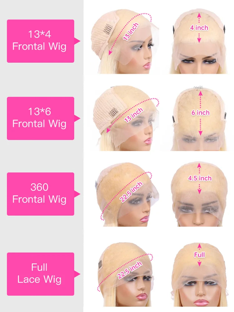 613 Hd 13x4 13x6 360 Lace Frontal Wig Lace Wig Honey Blonde Lace Front Wig Colored Human Hair Brazilian Body Wave Lace Front Wig